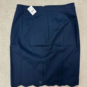 JCrew navy scallop skirt NWT